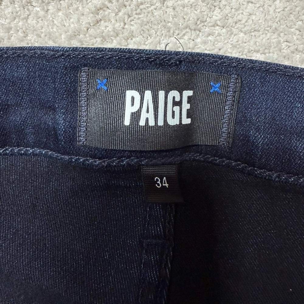 Paige Dark Wash Jeans Size 34W